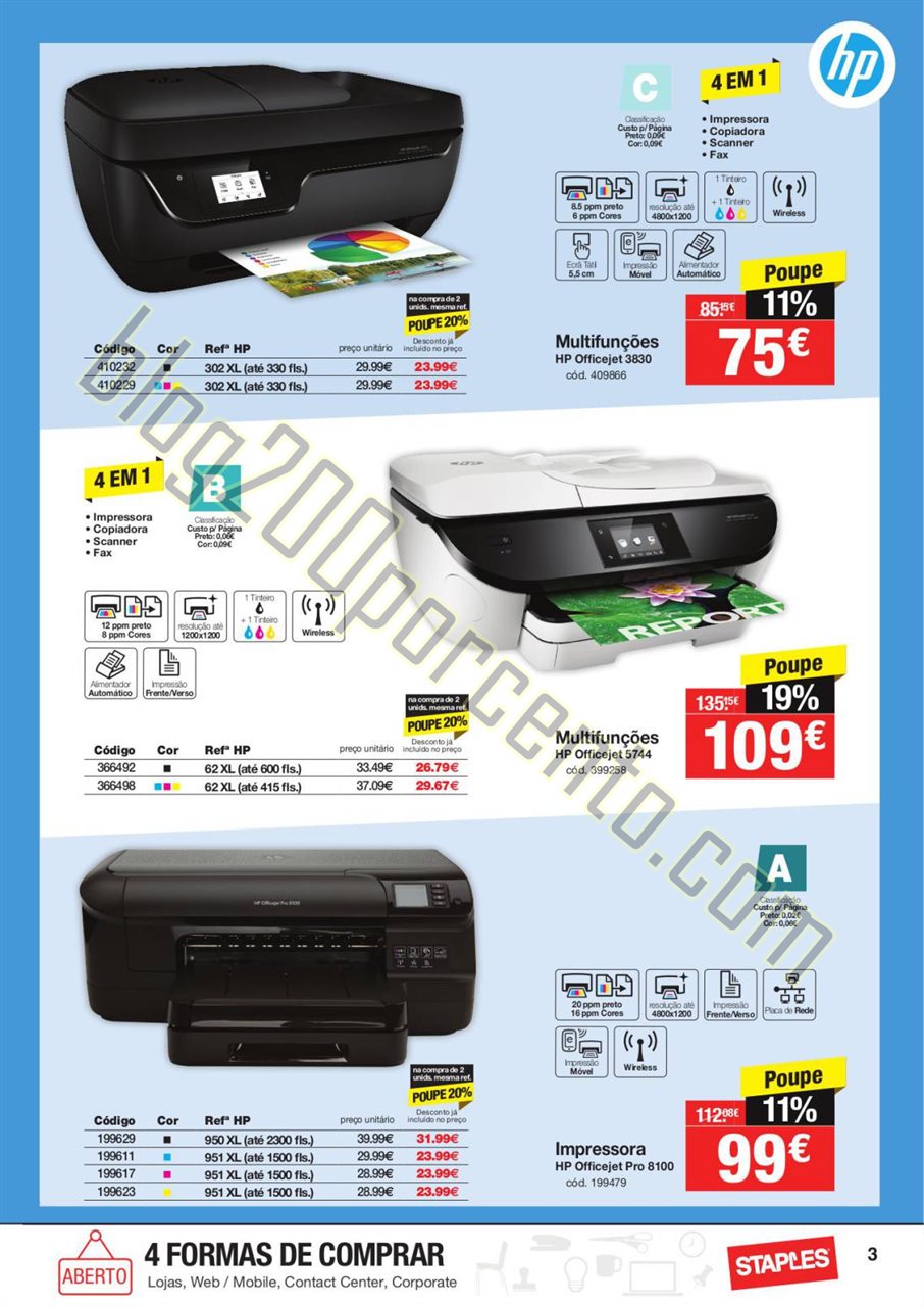 Antevisão folheto STAPLES Promoções de 3 a 24 n