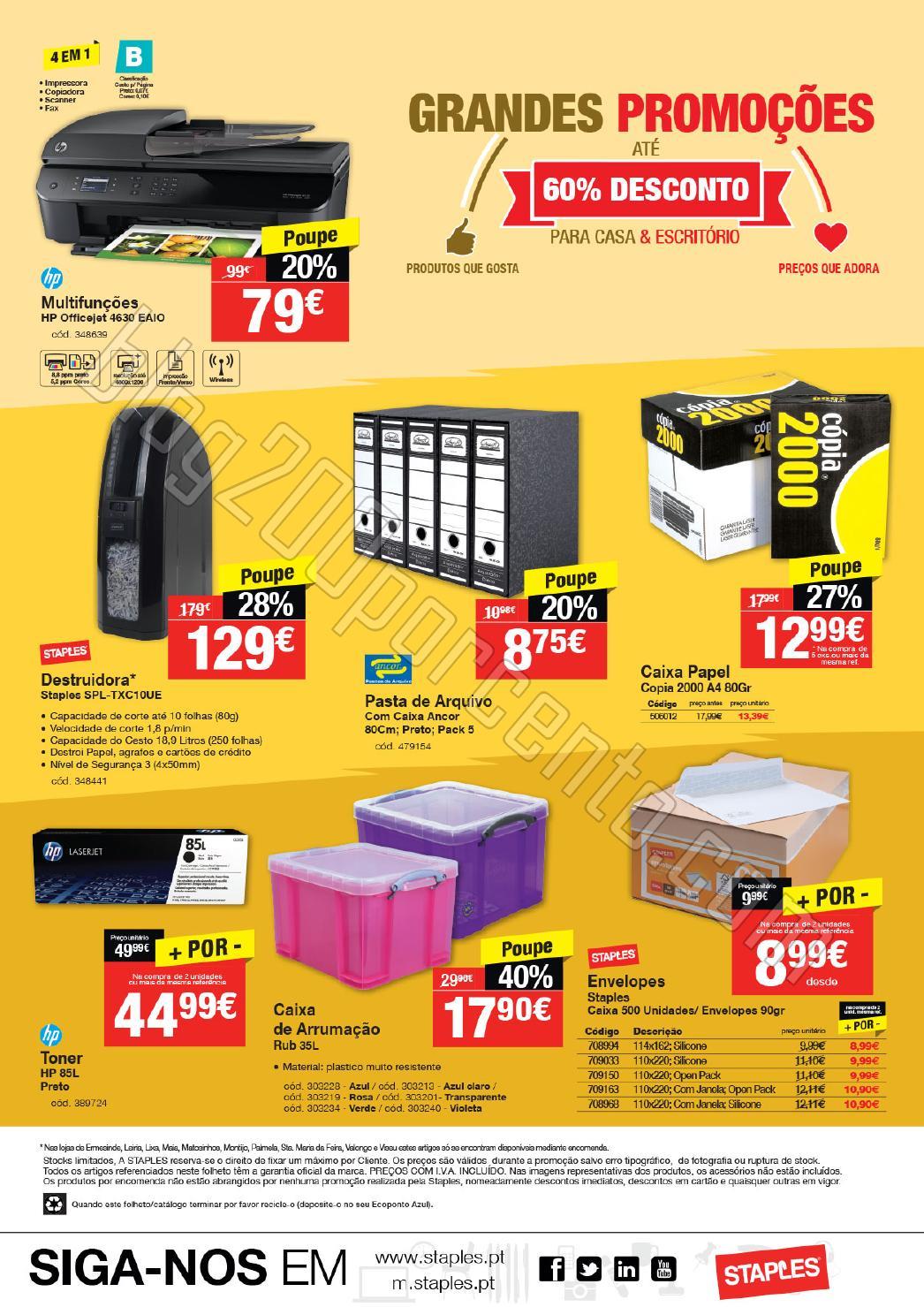 Antevisão Folheto STAPLES Promoções de 21 a 26 