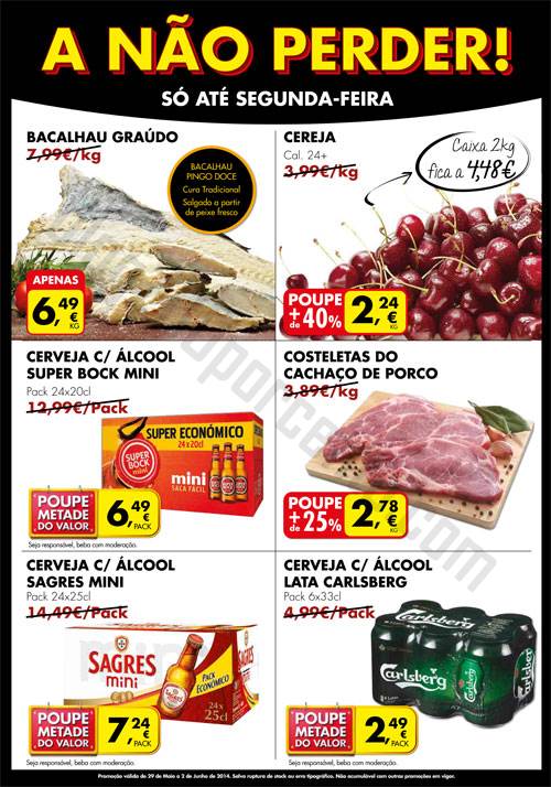 Promoções a não perder PINGO DOCE de 29 maio a 2 junho