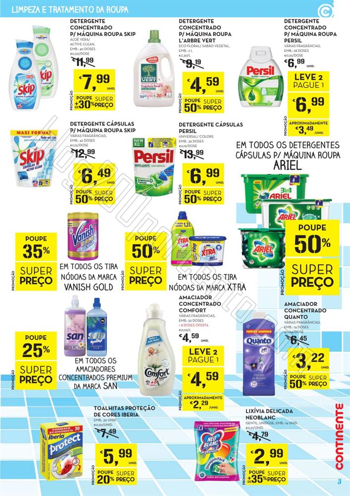 Antevisão Folheto CONTINENTE Limpeza de 13 a 25 j