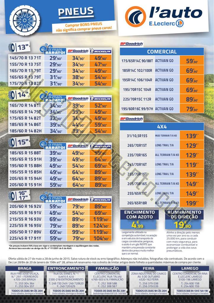 Novo Folheto E-LECLERC Auto de 27 maio a 28 junho 