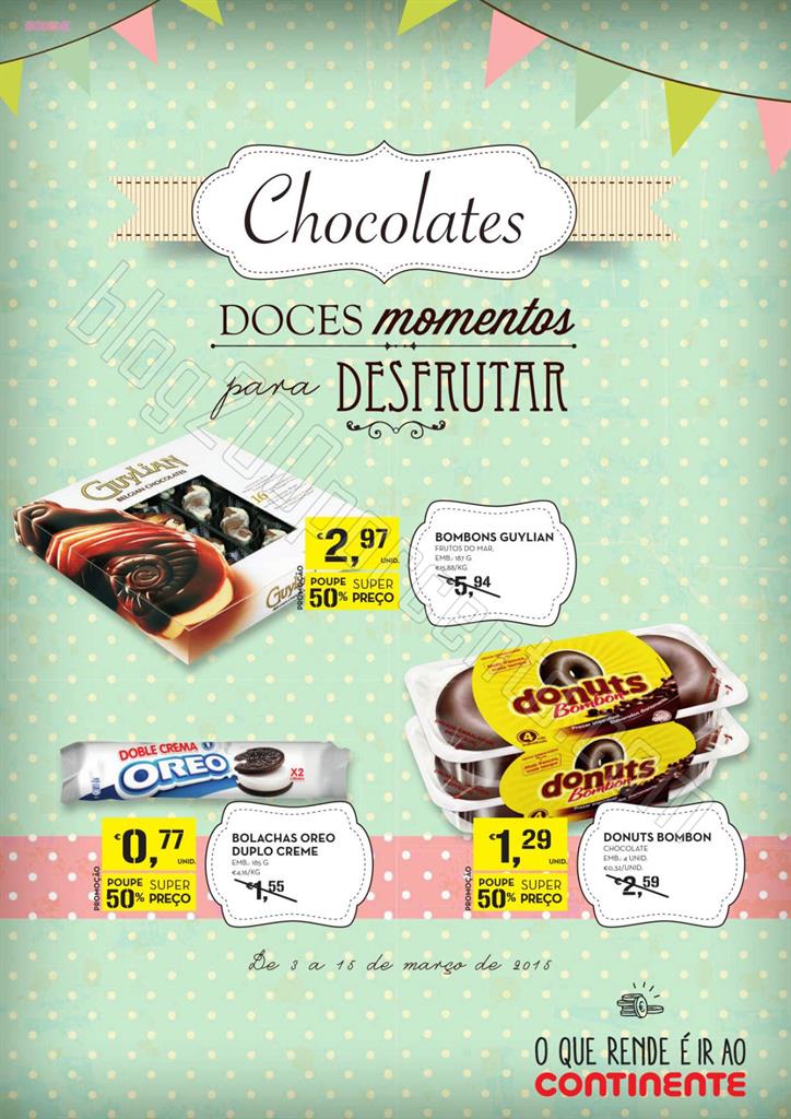 Antevisão Folheto CONTINENTE Chocolates de 3 a 15