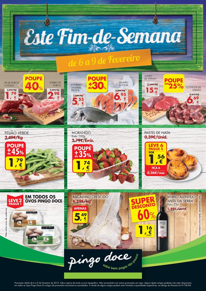 Antevisão Folheto PINGO DOCE Fim de Semana de 6 a