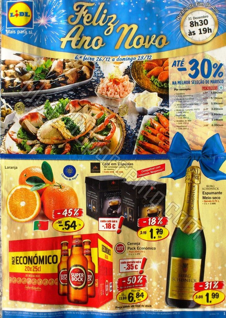 Antevisão Folheto LIDL Feliz Ano Novo de 26 a 31 