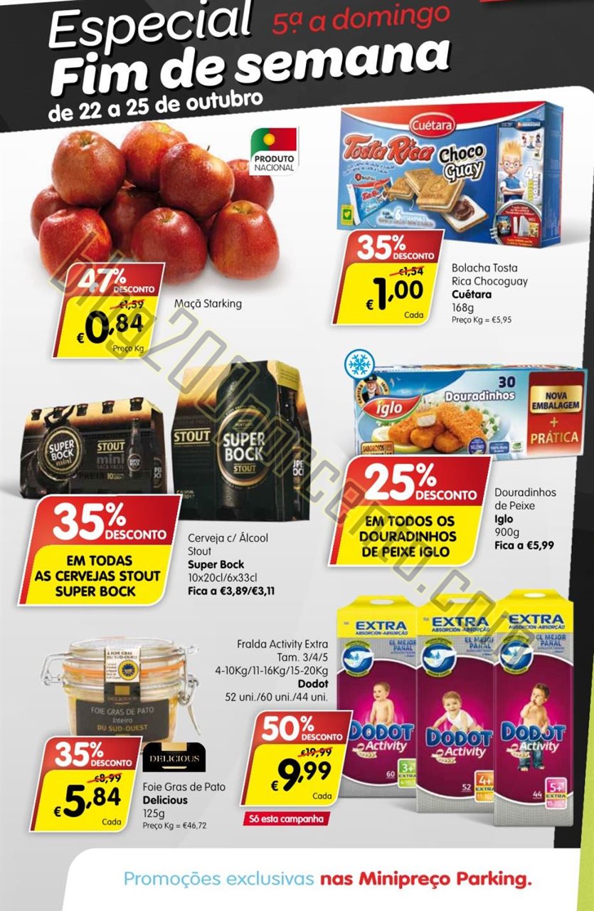 Fim de Semana MINIPREÇO Parking de 22 a 25 outubr