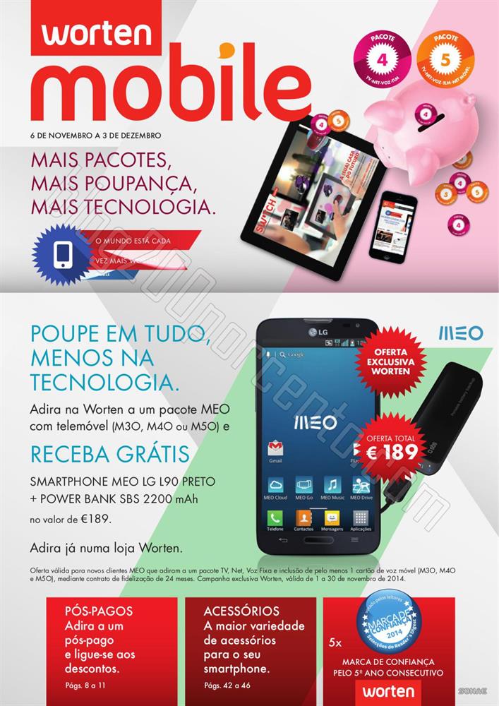Novo Folheto WORTEN Mobile de 6 novembro a 3 dezem