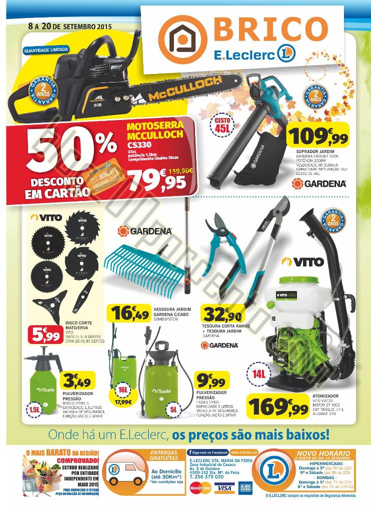 Novo Folheto E-LECLERC Brico - Feira de 8 a 20 set