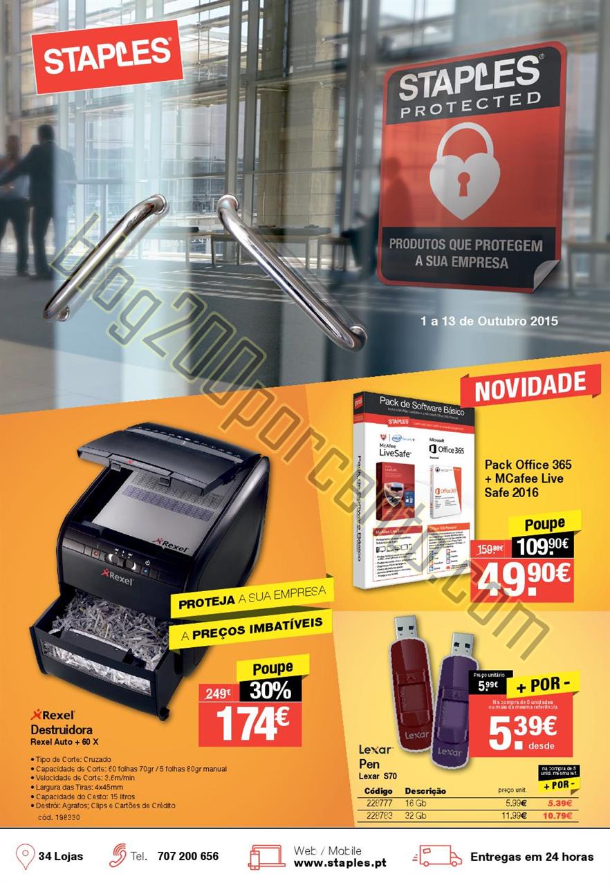 Antevisão Folheto STAPLES Segurança de 1 a 13 ou