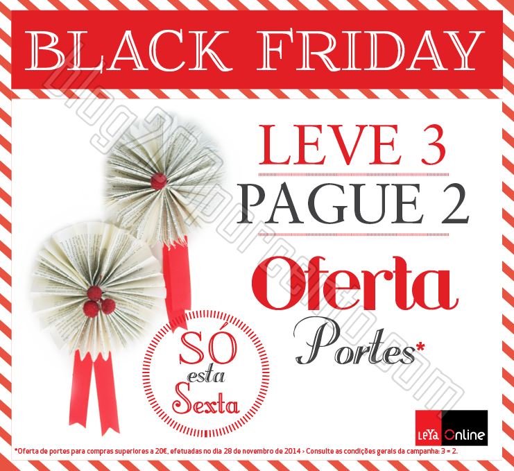 Leve 3 Pague 2 e oferta de portes LEYA Black Frida