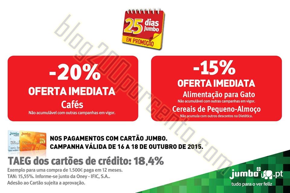 Promoções extra JUMBO Fim de semana de 16 a 18 o