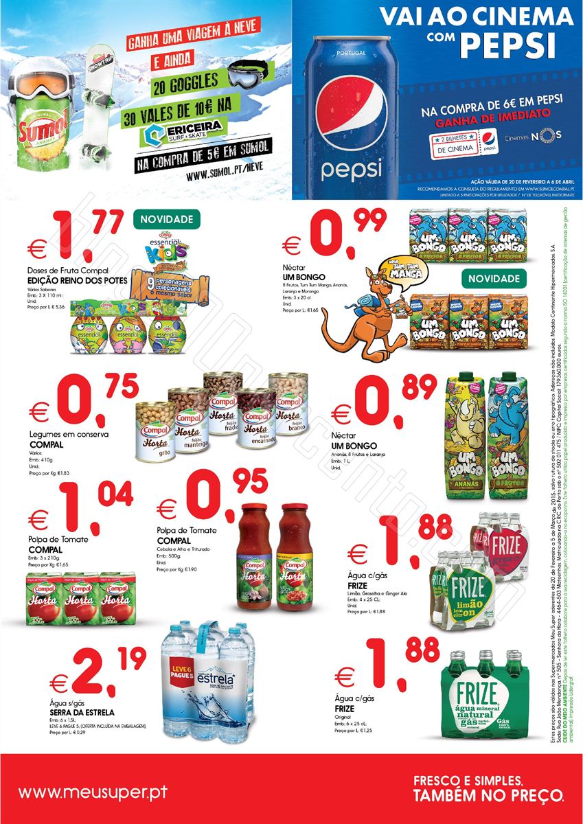 Novo Folheto MEU SUPER de 20 fevereiro a 5 março 