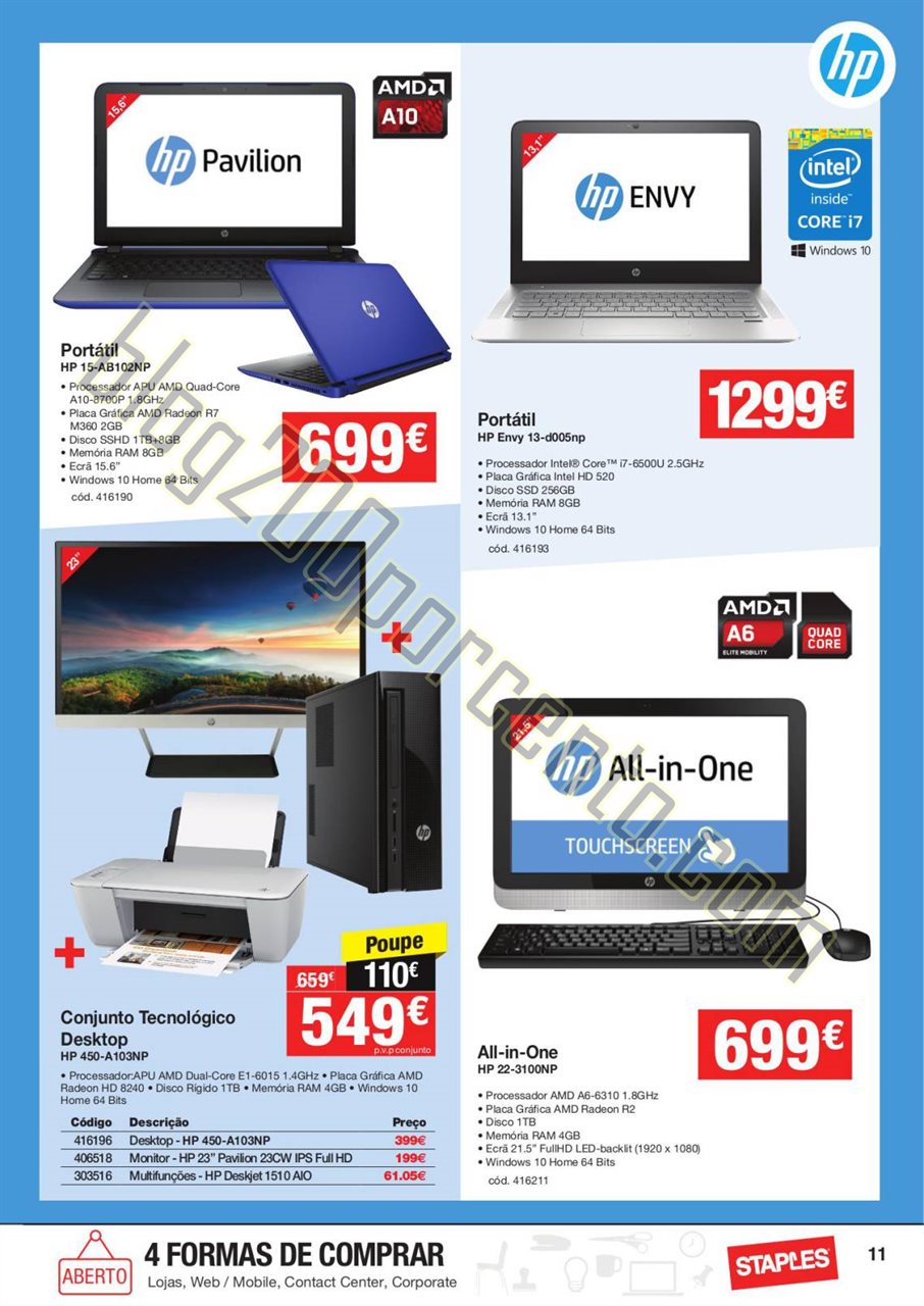 Antevisão folheto STAPLES Promoções de 3 a 24 n