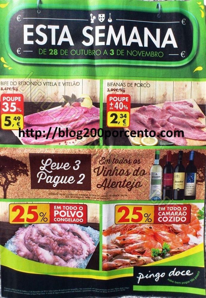 Antevisão Folheto PINGO DOCE de 28 outubro a 3 no