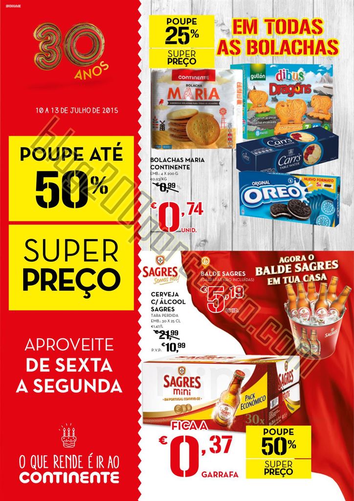 Antevisão Folheto CONTINENTE Fim de semana de 10 