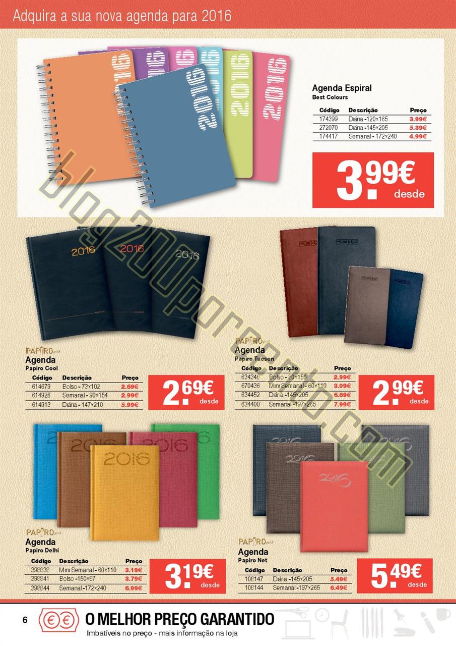 Antevisão Folheto STAPLES Agendas de 1 outubro a 
