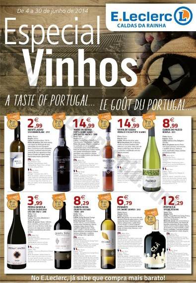 Promoções folheto E-LECLERC Caldas da Rainha até 30 junho - Vinhos