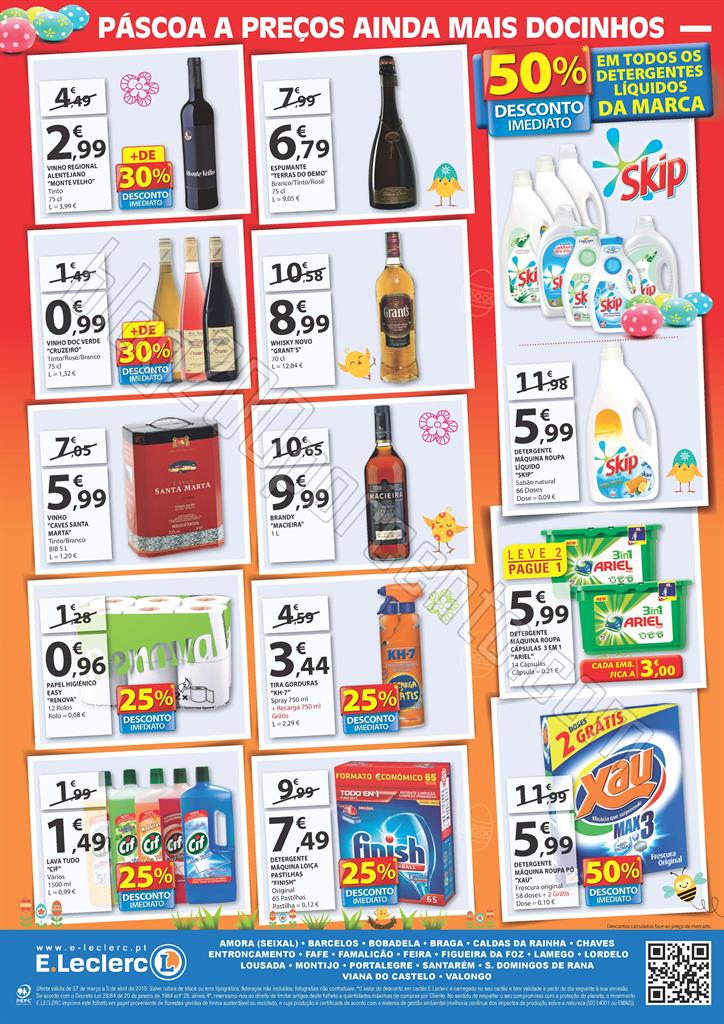Antevisão Folheto E-LECLERC Big Bang Páscoa de 2