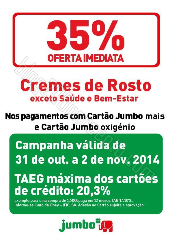 Novas Promoções JUMBO de 31 outubro a 2 novembro