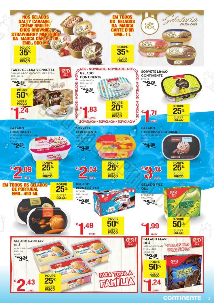 Antevisão Folheto CONTINENTE gelados de 4 a 24 ag