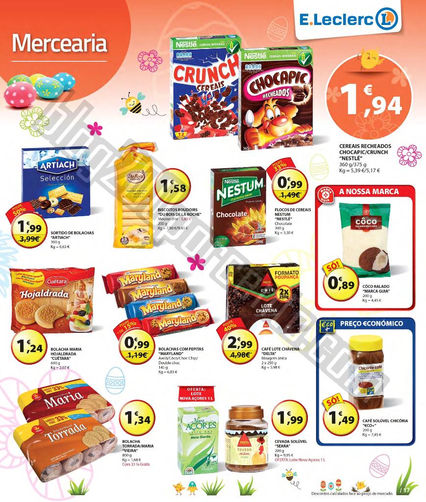 Antevisão Folheto E-LECLERC Páscoa de 24 março 