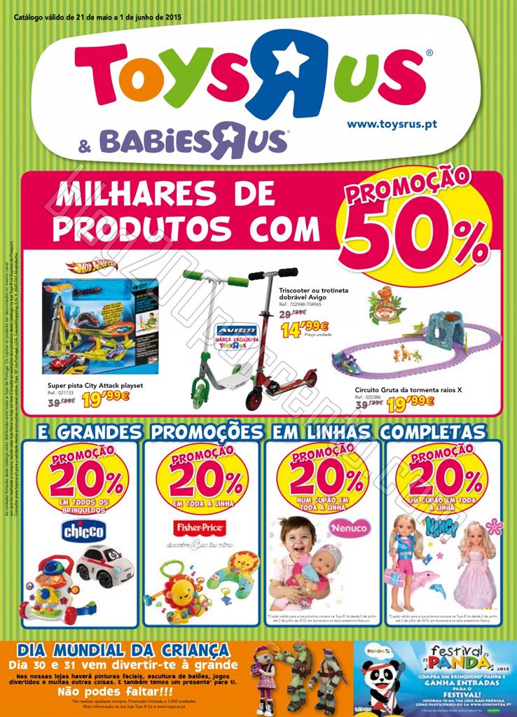 Novo Folheto TOYSRUS Dia da Criança de 21 maio a 