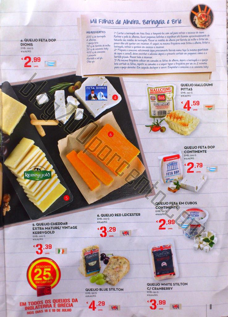 Novo Folheto CONTINENTE Queijos de 18 julho a 9 ag