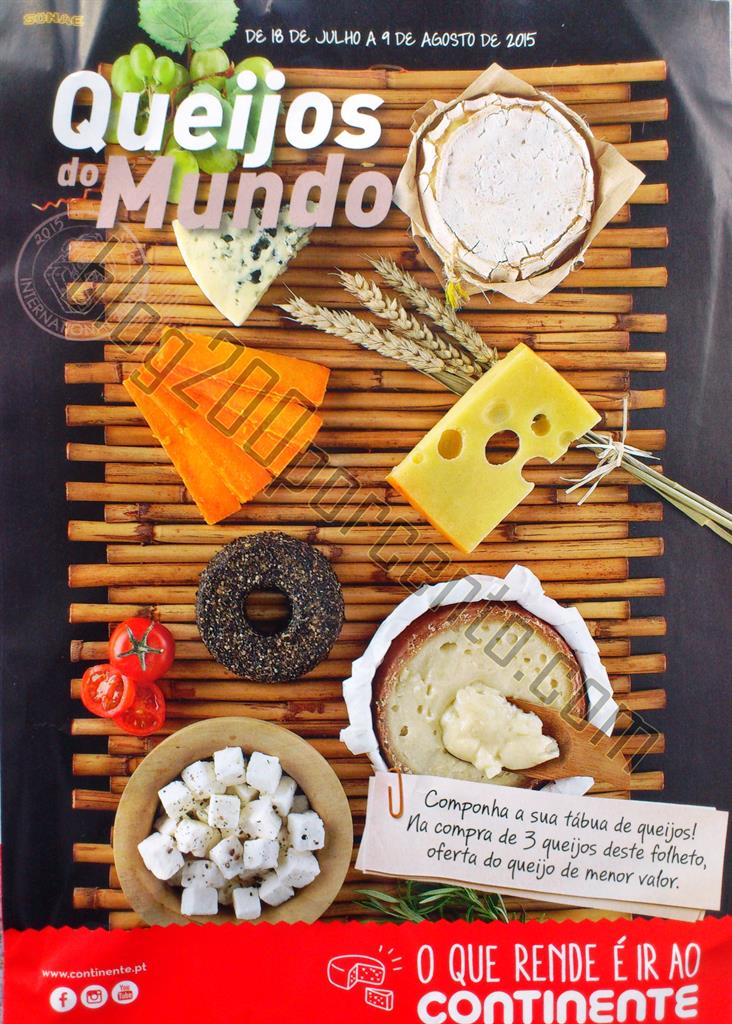 Novo Folheto CONTINENTE Queijos de 18 julho a 9 ag