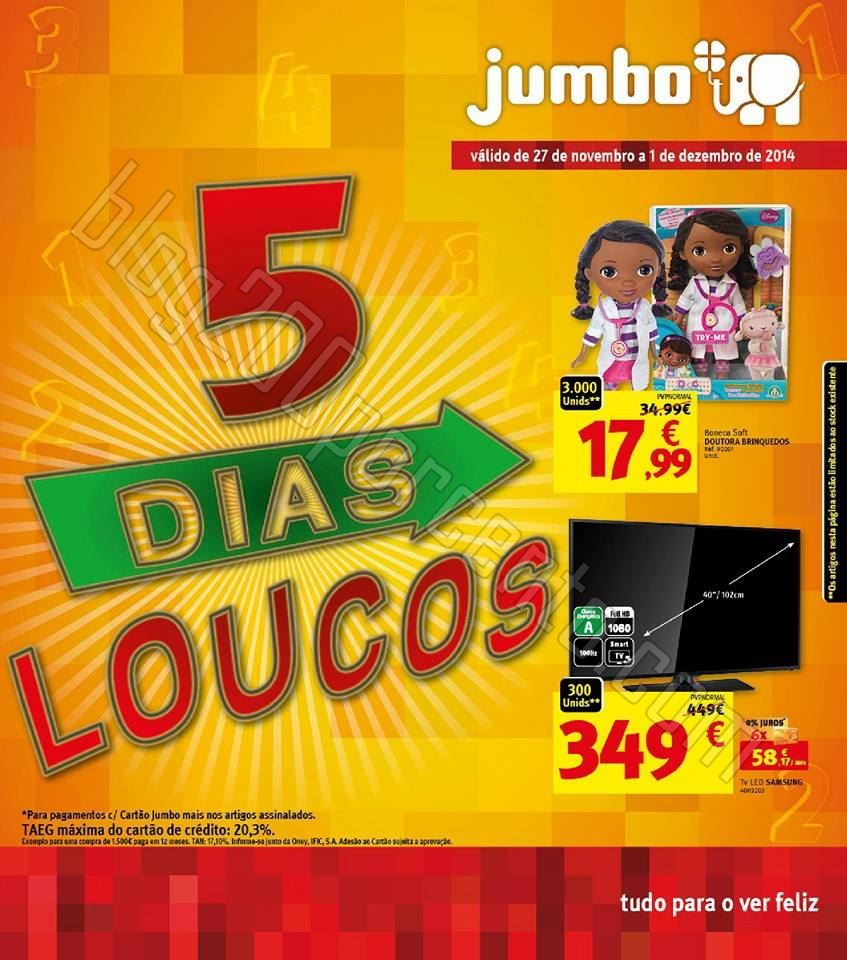 Antevisão Folheto JUMBO 5 dias Loucos de 27 novem