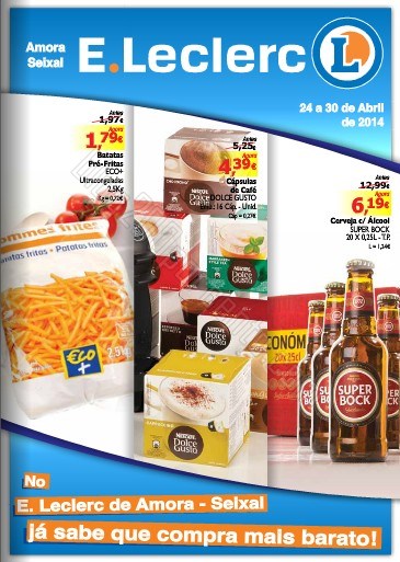 Antevisão folheto | E-LECLERC | Amora - Seixal de 24 a 30 abril