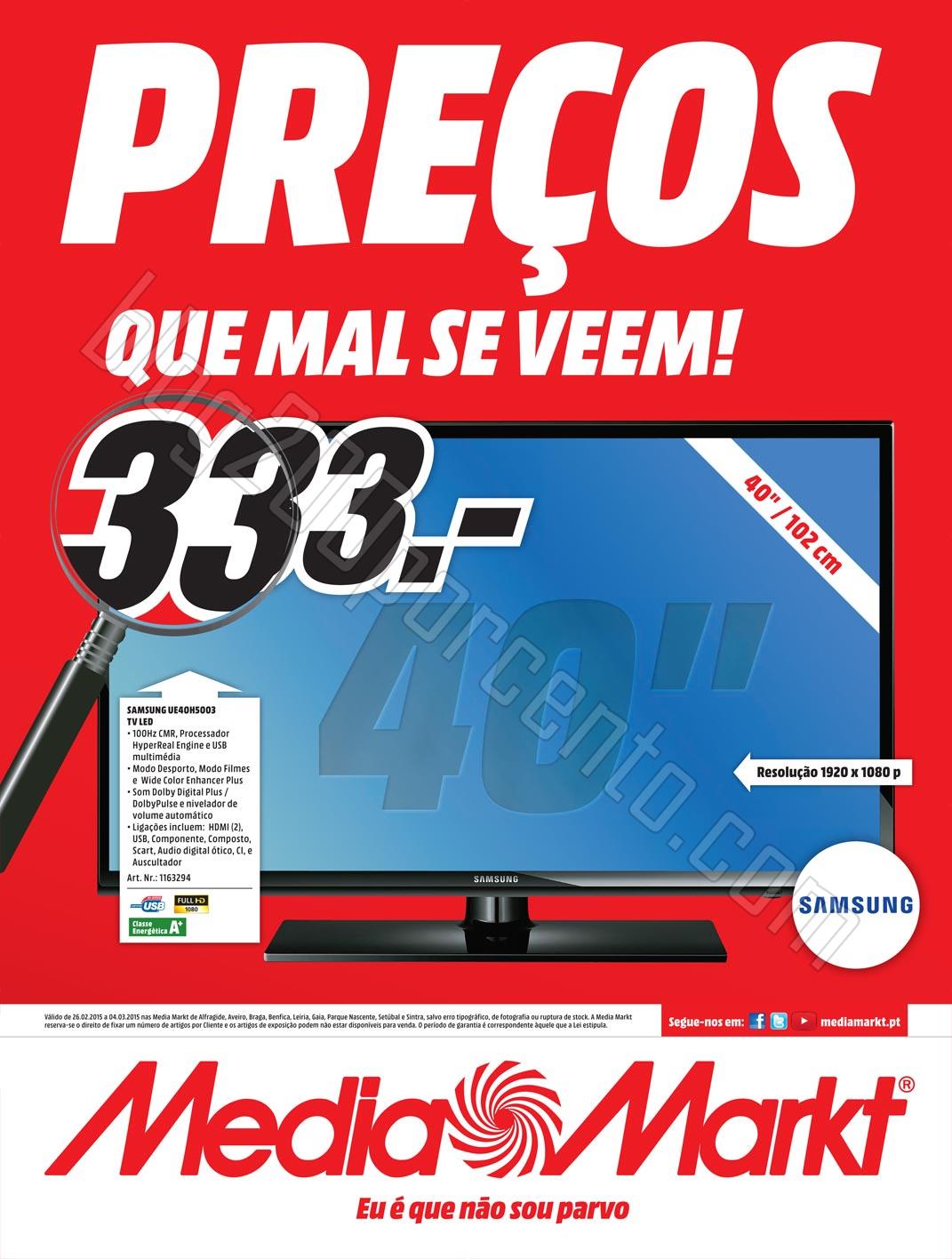 Antevisão Folheto MEDIA MARKT de 26 fevereiro a 4