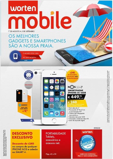 Novo Folheto WORTEN MOBILE Promoções de 7 agosto a 3 setembro