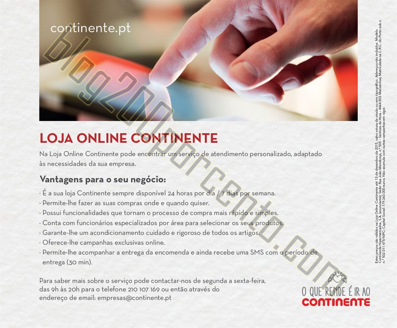 Folheto Natal CONTINENTE Cabazes Natal até 13 dez