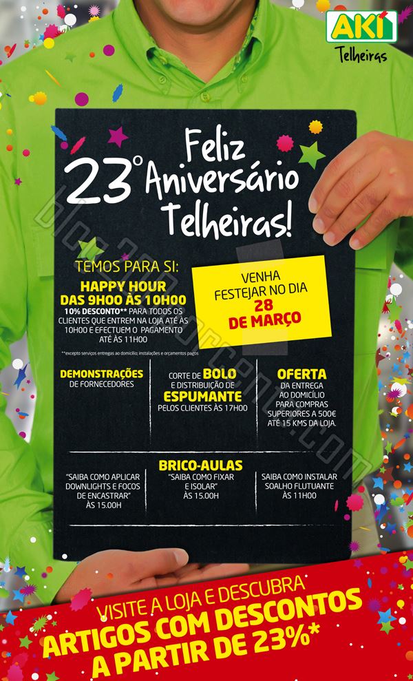 Promoções AKI Telheiras 23º Aniversário dia 28