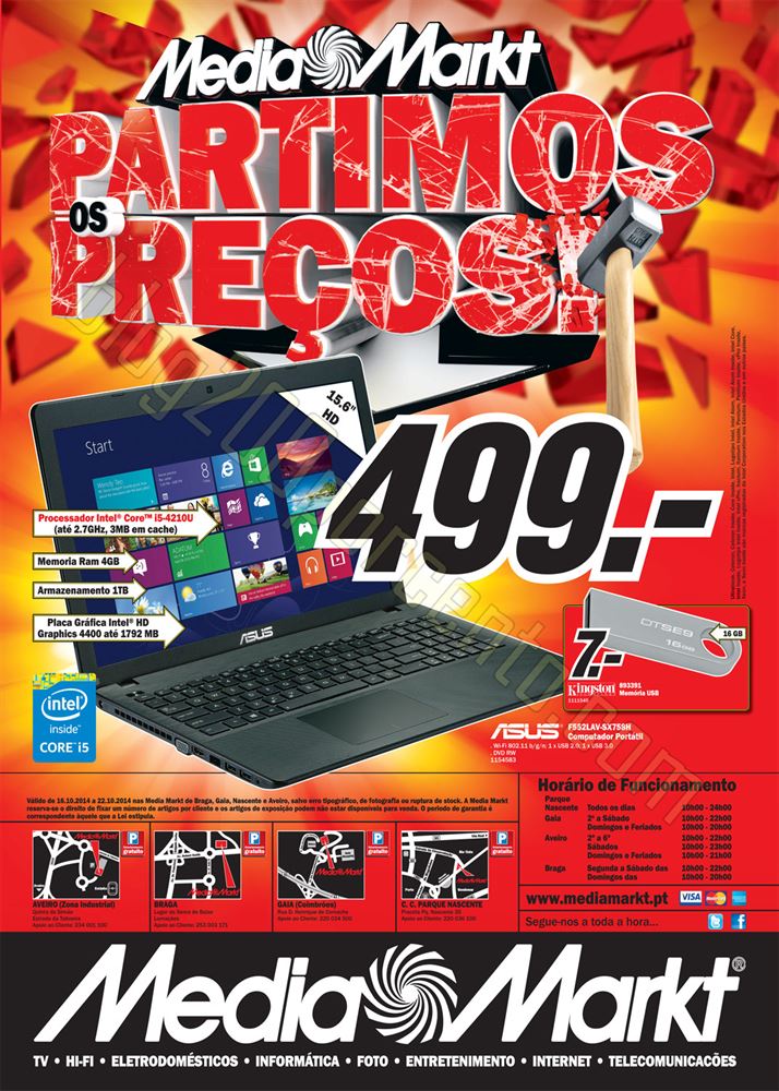 Antevisão folheto MEDIA MARKT norte de 16 a 22 ou