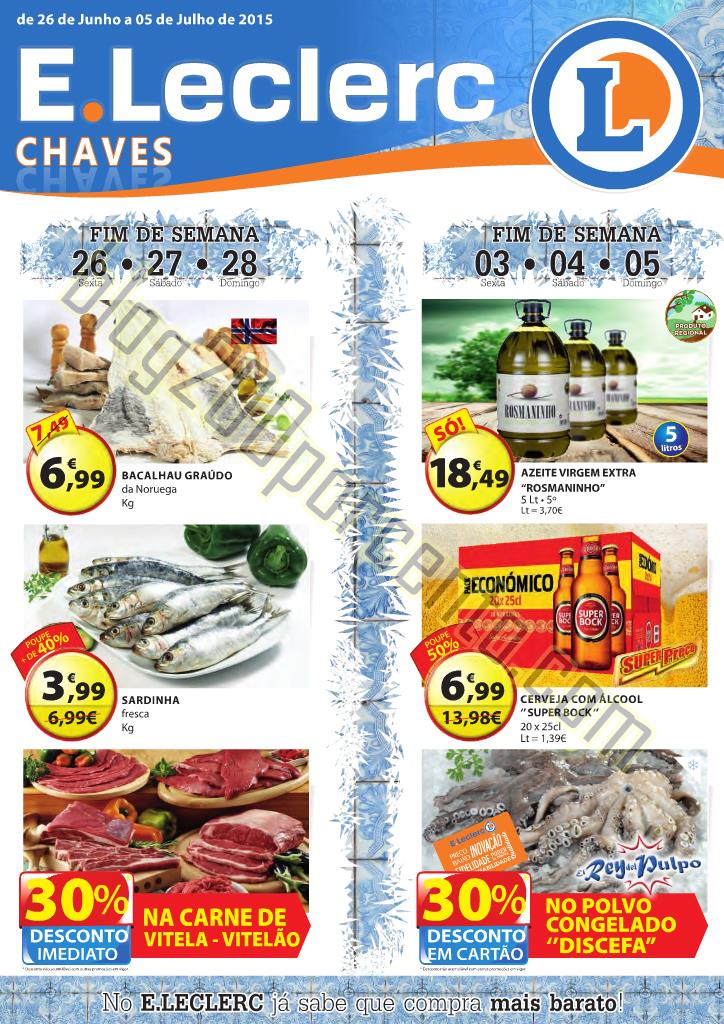 Antevisão Folheto E-LECLERC Chaves de 26 junho a 