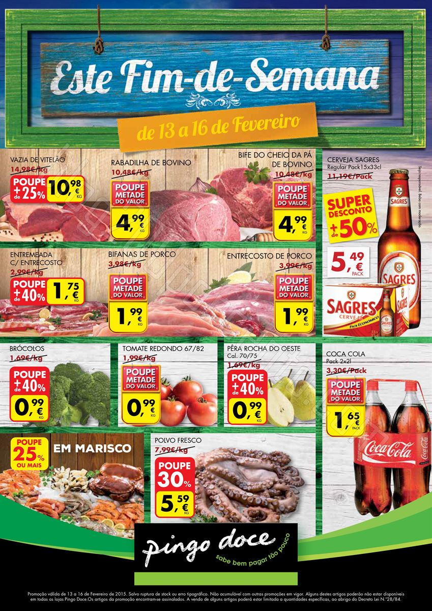 Antevisão Folheto PINGO DOCE Fim de Semana de 13 