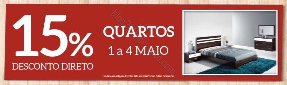 15% de desconto | JOM | até 4 maio - Quartos