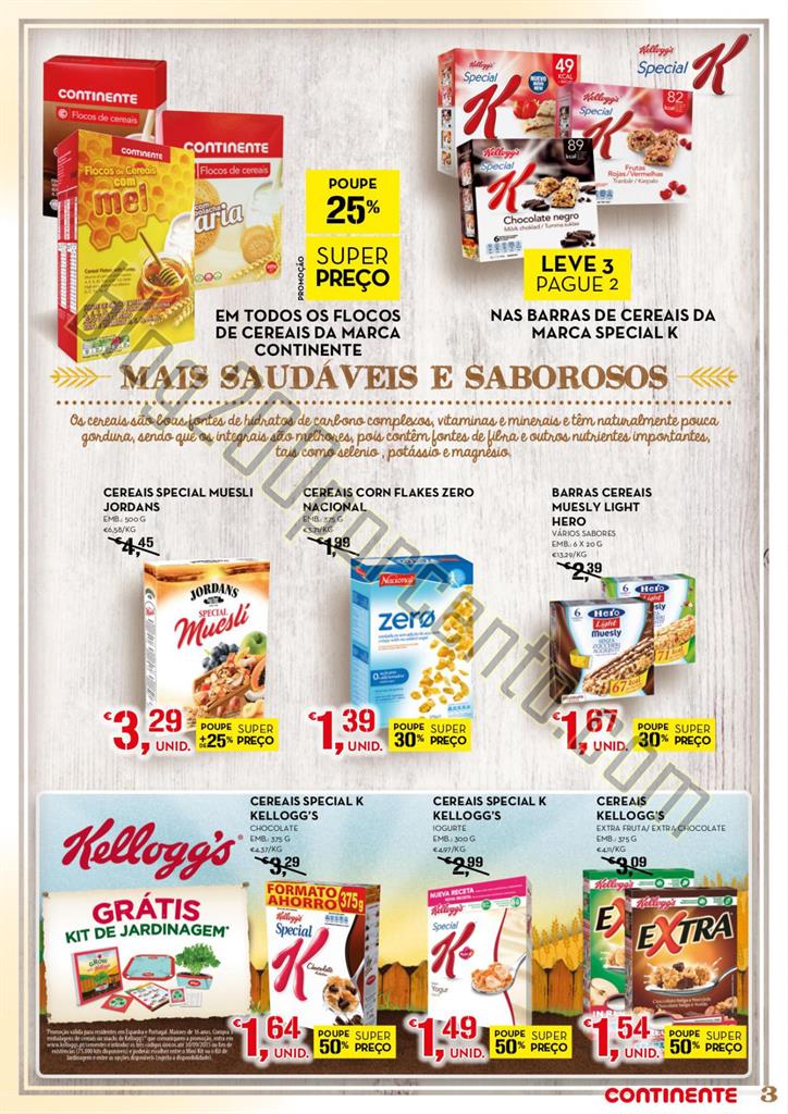 Antevisão Folheto CONTINENTE Especial Cereais de 