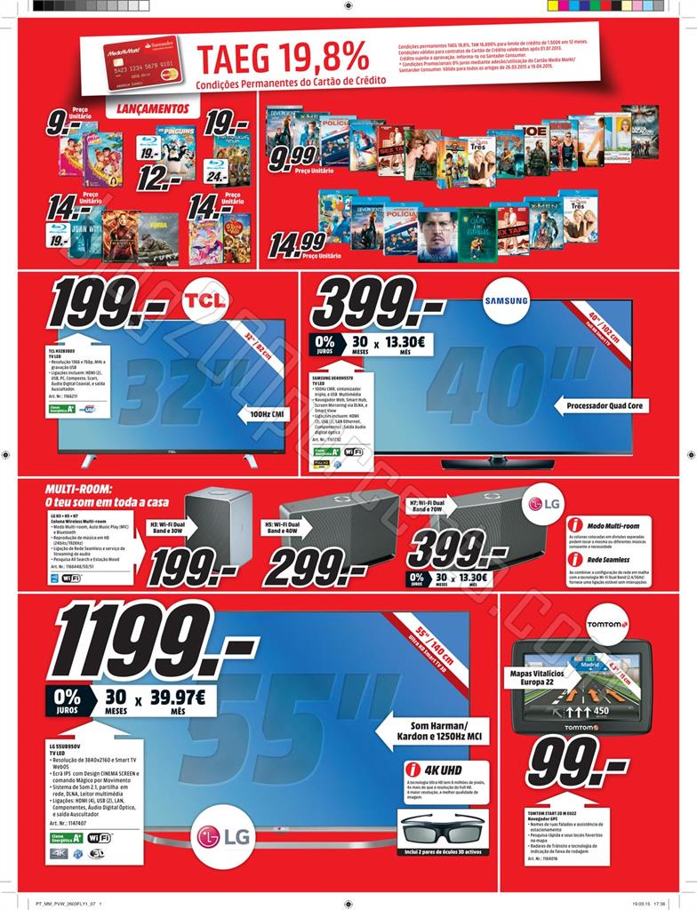 Antevisão Folheto MEDIA MARKT de 26 março a 1 ab