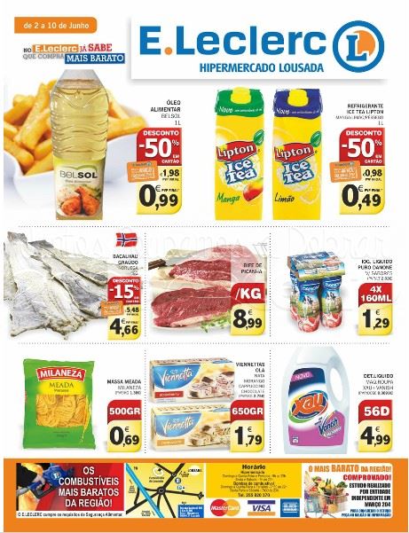 Antevisão folheto E-LECLERC Lousada de 2 a 10 junho