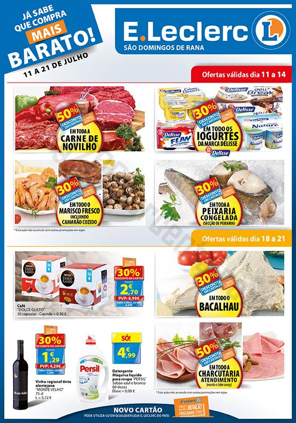 Antevisão folheto E-LECLERC S. Domingos Rana de 11 a 21 julho