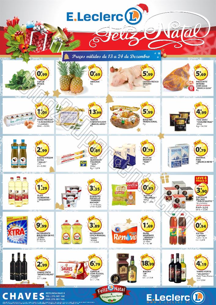 Antevisão Folheto E-LECLERC Chaves Natal de 13 a 