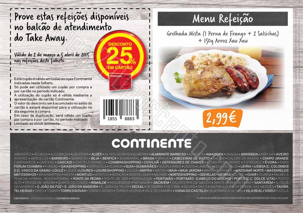 Novo Folheto CONTINENTE Take Away de 2 março a 5 