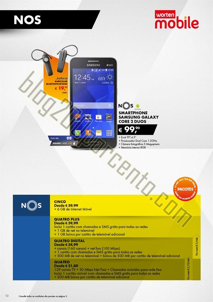 Novo Folheto WORTEN MOBILE Promoções até 2 sete