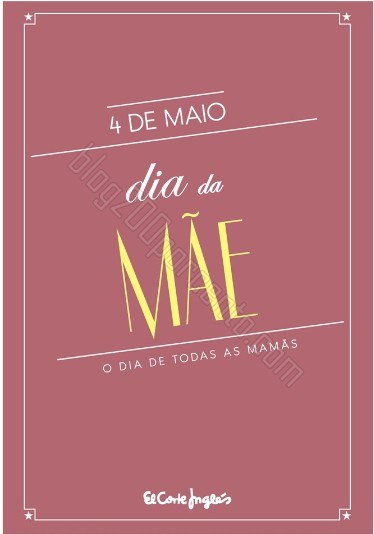 Novo folheto | EL CORTE INGLÉS | Dia da Mãe