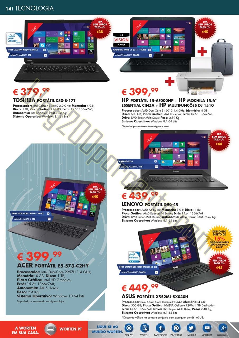 Novo Folheto WORTEN Tecnologia Promoções até 20