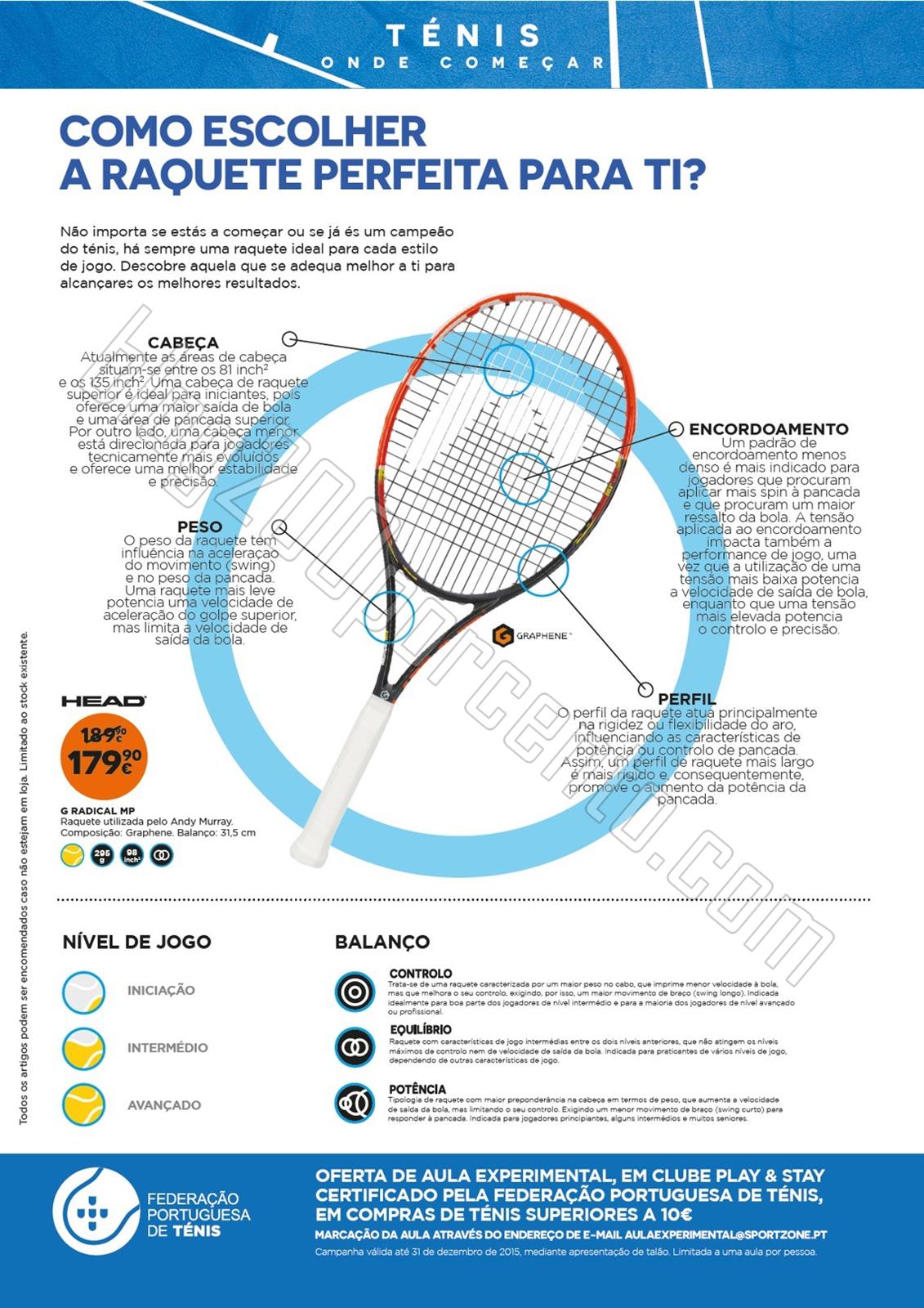 Novo Folheto SPORT ZONE Ténis de 27 abril a 1 jun