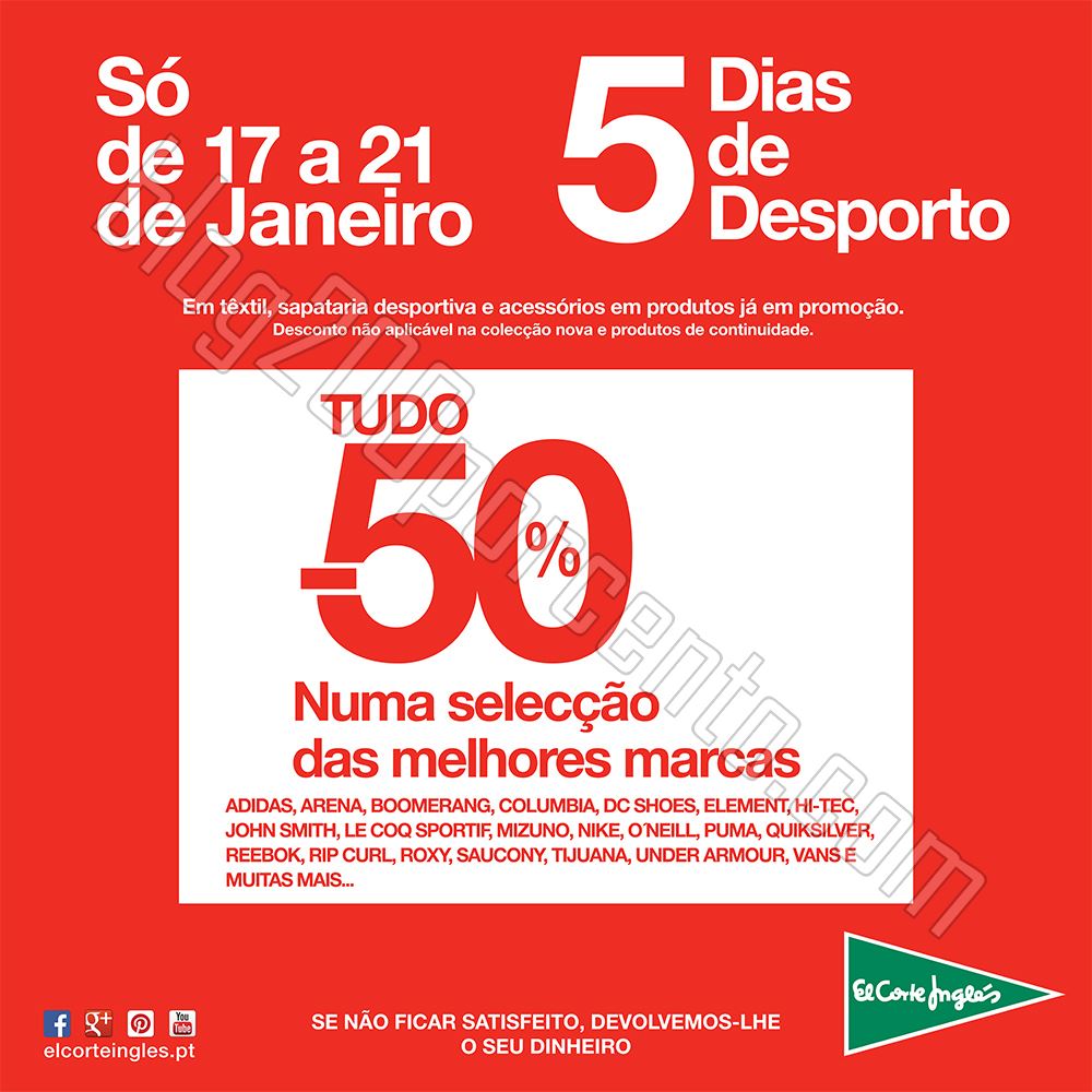 Antevisão 50% de desconto EL CORTE INGLÉS Marcas