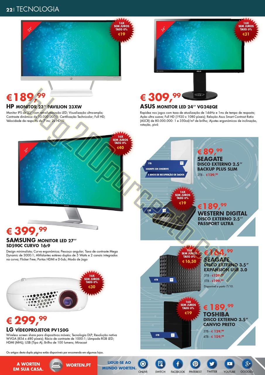 Novo Folheto WORTEN Tecnologia Promoções até 20