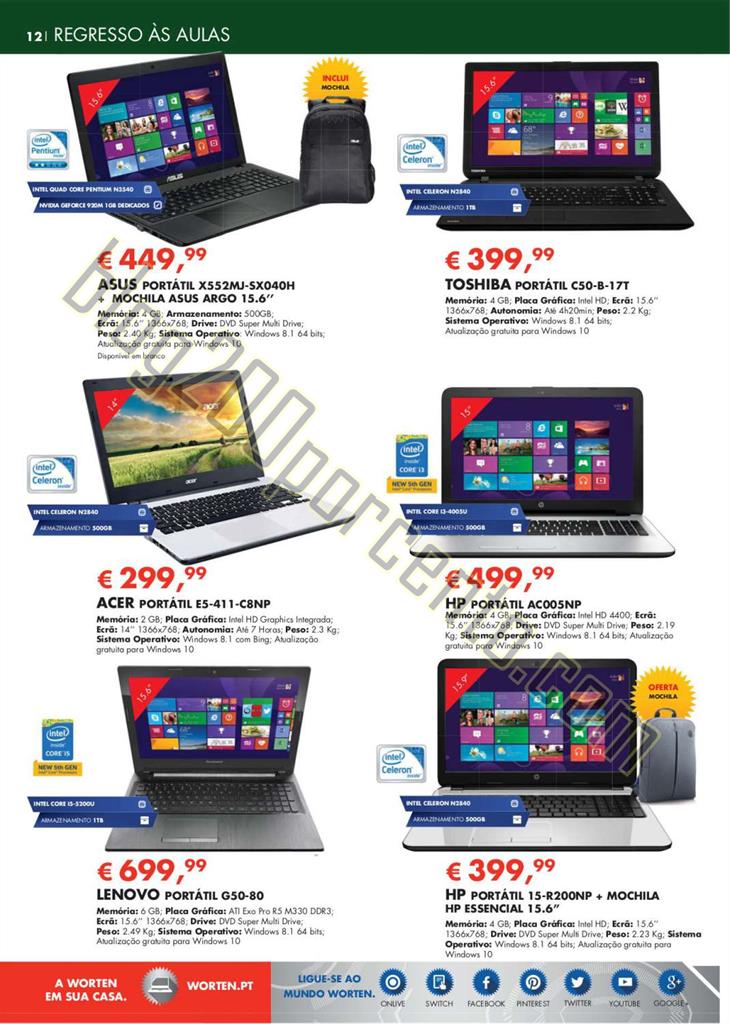 Novo Folheto WORTEN Regresso às aulas de 19 agost